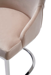 Modern Beige Velvet Chair