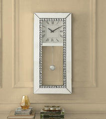 Wall Clock, Mirrored & Faux Crystal Diamonds