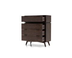 Modern Dark Brown Acacia Chest