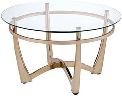 Coffee Table in Champagne & Clear Glass