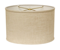 Slant Retro Oval Hardback Lampshade with Washer Fitter - Stonewash