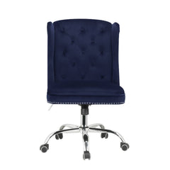 Elegant Office Chair - Midnight Blue Velvet