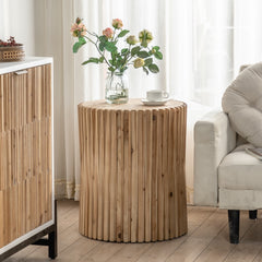 Retro Fashion Style Cylindrical Coffee Table - Natural