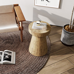 The Rook Rustic Side Table - Wood Pine