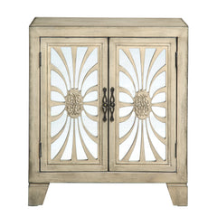Cabinet Table with Storage - Antique White Finish
