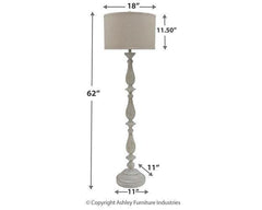 Whitewash Floor Lamp