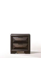 Wood Nightstand - Espresso