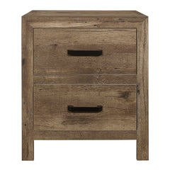 Bedroom Wooden Nightstand Weathered Pine Finish