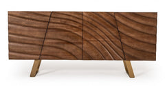 Finley Mid-Century Walnut & Gold Buffet