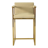 Beige and Gold Dining Chair Bar Stool for Kitchen
