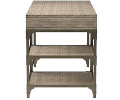 Rustic Desk - Weathered Oak & Antique Silver
