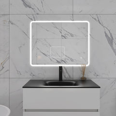 Large Rectangular Frameless Wall-Mount Anti-Fog LED Light Bathroom 32x24in