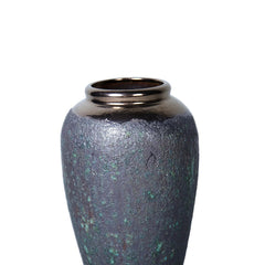 12"H Artisanal Piece Vintage Smoke Ceramic Vase