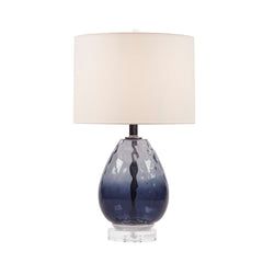 Borel Ombre Glass Table Lamp - Dark Blue
