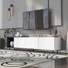Modern Stylished TV Stand for 80+inch TV - White