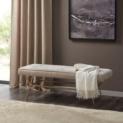 Tinsley Accent Bench - Tan