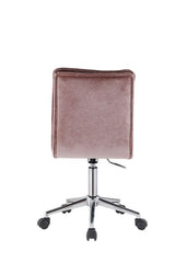 Modern Lozenge Style Office Chair - Pink Velvet