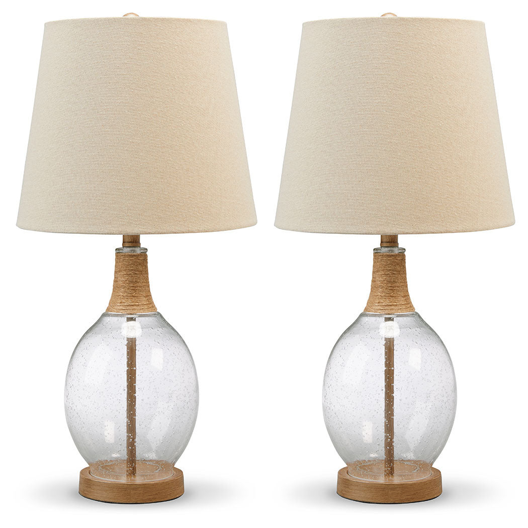 Rope Clear/Brown Rustic Table Lamp