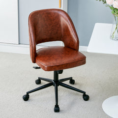 Modern Home PU Office Chair Adjustable 360 ° - Brown