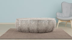 Contemporary Oval Coffee Table Silver