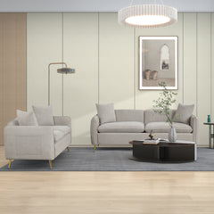 MAICOSY 2 Piece Sofa Set for Living Room 3 Seaters Velvet Upholstery Sofa Couch