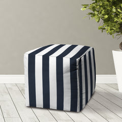 Navy Indoor/Outdoor Pouf - Zipper Cover Only