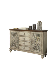 Cottage Style Console Table Whitewashed
