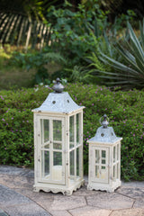 Wooden Hurricane Lantern Holder Decor