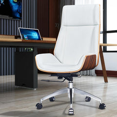 Luxury Modern Office Chair - Brown + White