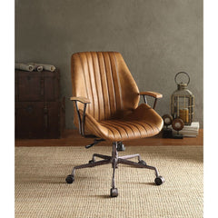 Vintage Office Chair, Top Grain Leather - Coffee