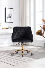 Swivel Shell Chair for Living Room/Bed Room, Office Chair - Black