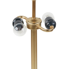 Dome-Shaped 2-Light Metal Table Lamp - Gold