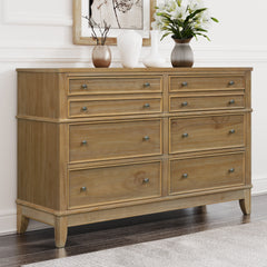 Hazel 6 Drawers Dresser Solid Wood - Natural