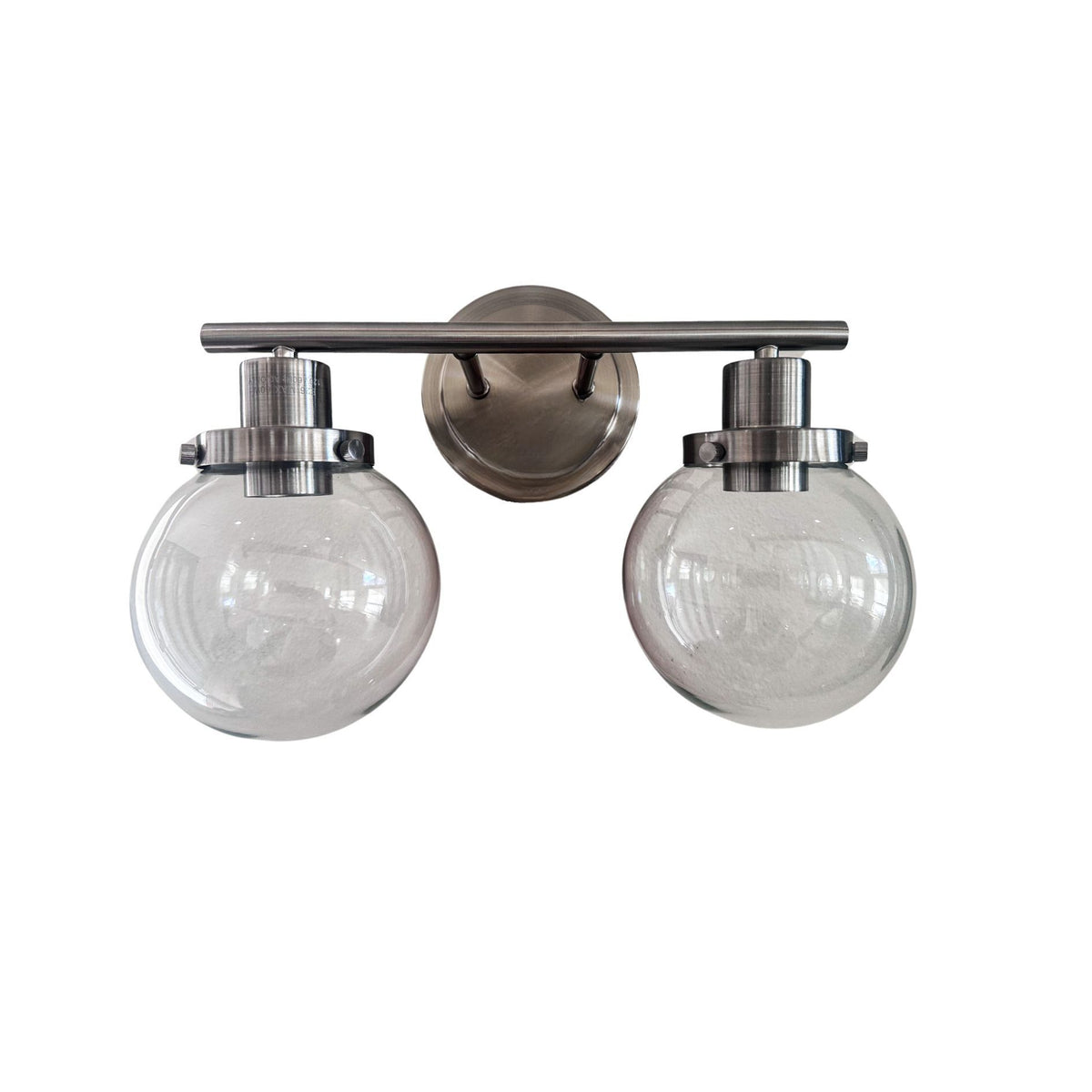 Bathroom Vanity Light Fixtures, 2-Light Black Wall Sconce Lighting Wall Lamp with Clear Glass Shade, Vintage Wall Mounted Lights Bathroom Lights