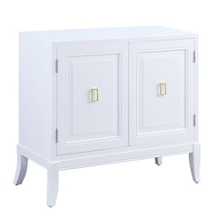 Contemporary Console Table - White Finish