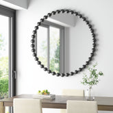 Marlowe Beaded Round Wall Mirror 36"D