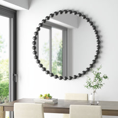 Marlowe Beaded Round Wall Mirror 36"D