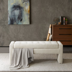 Gillian Storage Bench - Cream