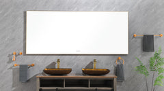 84x 36Inch LED Mirror Bathroom with Back Light, Anti-Fog Memory Large