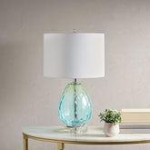 Blue Ombre Glass Table Lamp