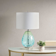 Blue Ombre Glass Table Lamp