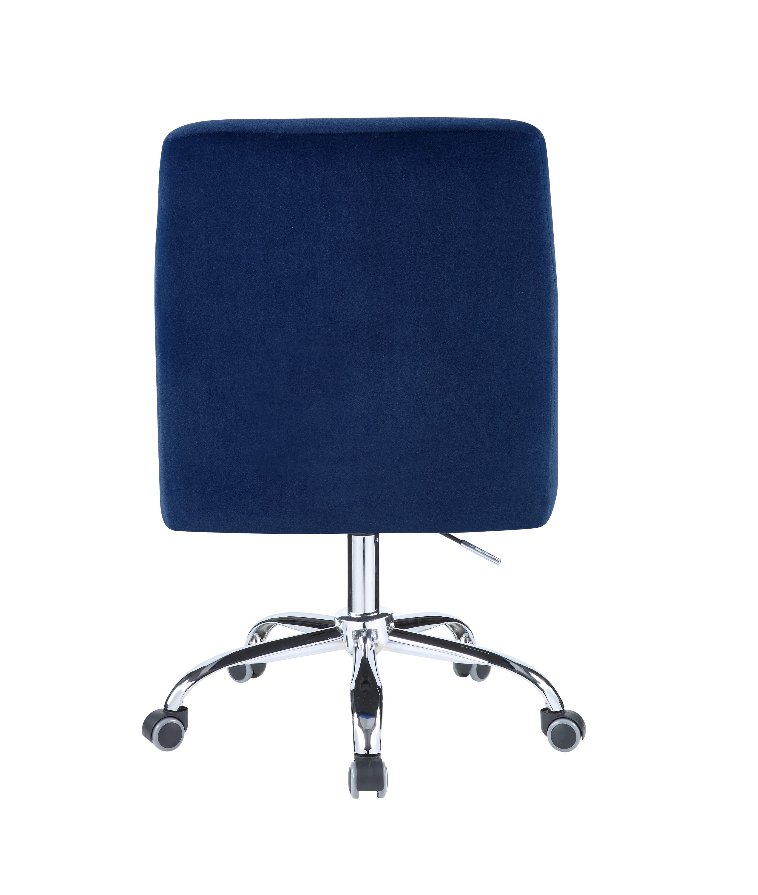 Elegant Office Chair - Blue Velvet & Chrome Finish