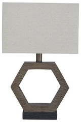 Brown Geometric Contemporary Table Lamp