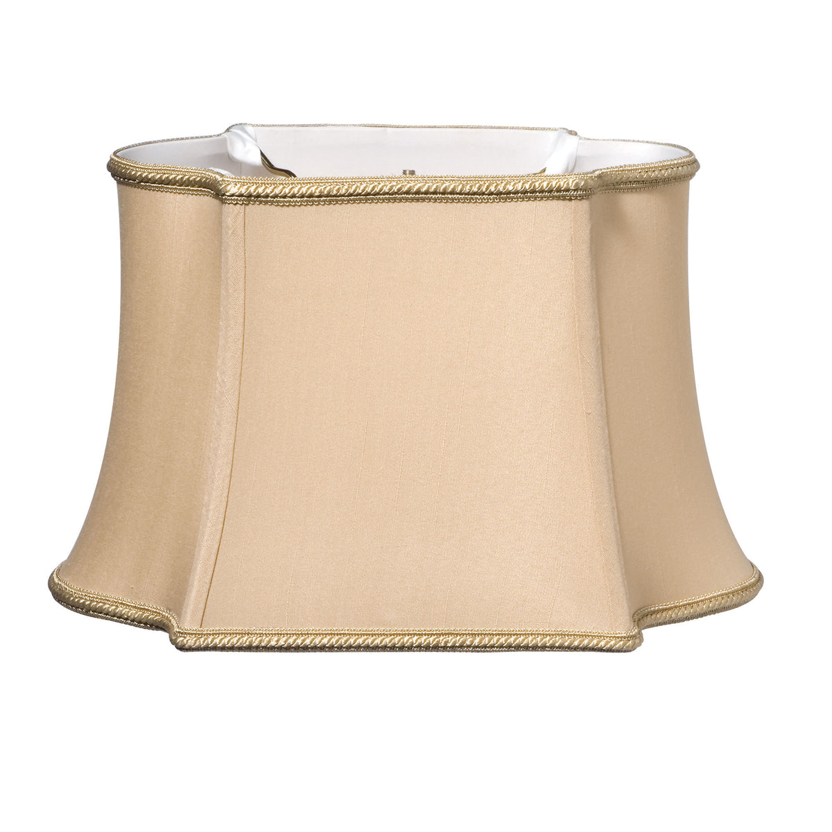 Slant Fancy Oblong Softback Lampshade with Washer Fitter - Vintage Gold