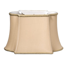 Slant Fancy Oblong Softback Lampshade with Washer Fitter - Vintage Gold