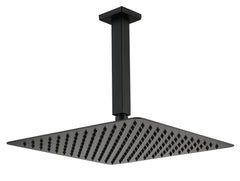 Matte Black Bathroom Luxury Combo Set Ceiling Mounted Rainfall