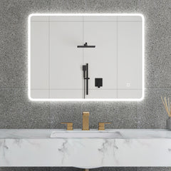 Large Rectangular Frameless Wall-Mount Anti-Fog LED Light Bathroom 32x24in