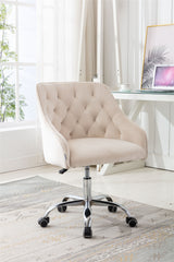 Swivel Shell Chair for Living Room/ Modern Leisure Office Chair - Beige