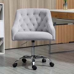Modern Velvet Swivel Armchair with Soft Seat - Grey