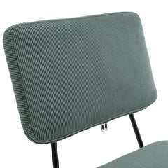Corduroy Desk Chair Home Office Adjustable Height - Green